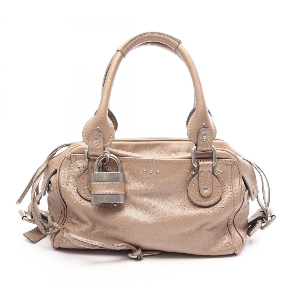 ChloΓ© Chloe Paddington Handbag, Leather, Women's, Gold Tone